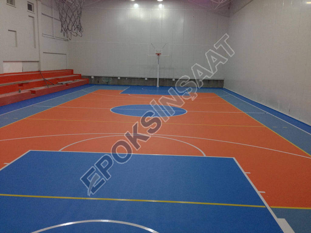 İzmir Sağlık Koleji Spor Salonu - 8+2 Poli&#252;retan Zemin Kaplama	